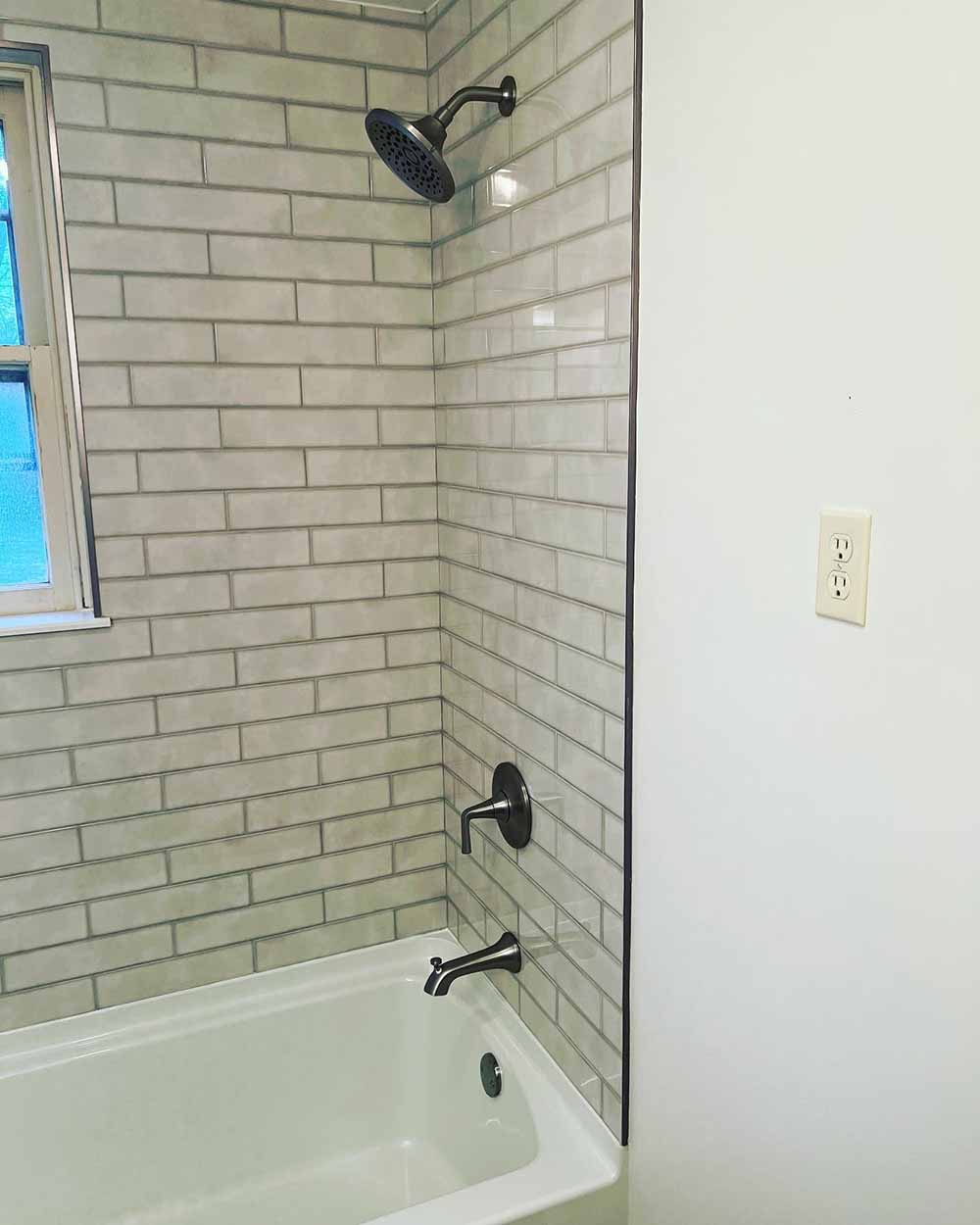 Bathroom tile details by Hothouse Construction